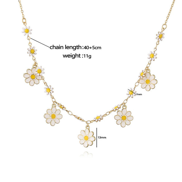 Wholesale Jewelry Copper Dripping Oil Plants Flowers Style Women's Earrings Necklace