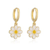 Wholesale Jewelry Copper Dripping Oil Plants Flowers Style Women's Earrings Necklace