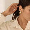 Wholesale Jewelry Copper Drop Shape Electroplated Hollow Three Dimensional Women's Earrings