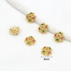 Wholesale Jewelry Copper Electroplated Cut Out Flower Holder Microencrusted Zircon Bracelet Flower Cap Accessories