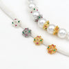 Wholesale Jewelry Copper Electroplated Cut Out Flower Holder Microencrusted Zircon Bracelet Flower Cap Accessories