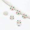 Wholesale Jewelry Copper Electroplated Cut Out Flower Holder Microencrusted Zircon Bracelet Flower Cap Accessories