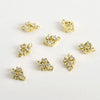 Wholesale Jewelry Copper Electroplated Four Leaf Flower Zircon Inlaid Pendant Bracelet Necklace Accessories