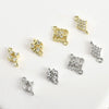 Wholesale Jewelry Copper Electroplated Four Leaf Flower Zircon Inlaid Pendant Bracelet Necklace Accessories
