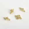 Wholesale Jewelry Copper Electroplated Four Leaf Flower Zircon Inlaid Pendant Bracelet Necklace Accessories