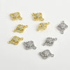 Wholesale Jewelry Copper Electroplated Four Leaf Flower Zircon Inlaid Pendant Bracelet Necklace Accessories