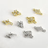 Wholesale Jewelry Copper Electroplated Four Leaf Flower Zircon Inlaid Pendant Bracelet Necklace Accessories