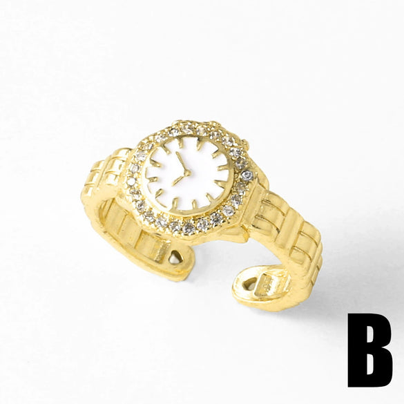 Wholesale Jewelry Copper Electroplated Geometric Style Unisex Ring
