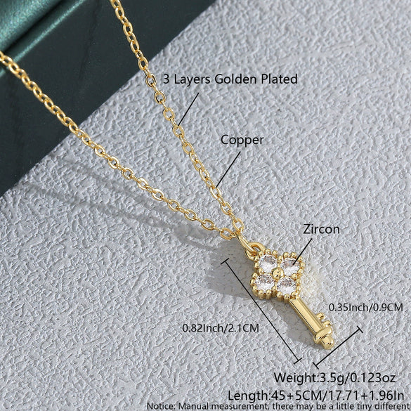 Wholesale Jewelry Copper Electroplated Heartshaped Love Lock Pendant Ochain Necklace For Women