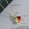 Wholesale Jewelry Copper Electroplated Heartshaped Love Lock Pendant Ochain Necklace For Women