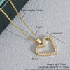 Wholesale Jewelry Copper Electroplated Heartshaped Love Lock Pendant Ochain Necklace For Women