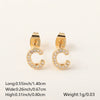 Wholesale Jewelry Copper Electroplated Inlaid Zircon English Letter Earrings