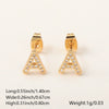 Wholesale Jewelry Copper Electroplated Inlaid Zircon English Letter Earrings
