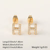 Wholesale Jewelry Copper Electroplated Inlaid Zircon English Letter Earrings