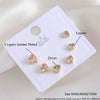 Wholesale Jewelry Copper Electroplated Love Heart And Fivepointed Star Drop Shape Earrings Set For Women