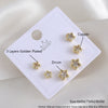 Wholesale Jewelry Copper Electroplated Love Heart And Fivepointed Star Drop Shape Earrings Set For Women