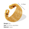 Wholesale Jewelry Copper Electroplating Geometric Cshape Multilayer Earrings And Open Ring Set For Women