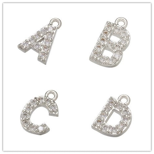 Wholesale Jewelry Copper English Alphabet Pendant Earring Necklace With Electroplating And Simple Style