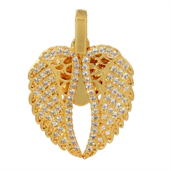 Wholesale Jewelry Copper Engraved Animal Zodiac Wings Clavicle Necklace Pendant Set With Diamonds Women's Fashion Accessories