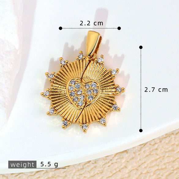 Wholesale Jewelry Copper Engraved Animal Zodiac Wings Clavicle Necklace Pendant Set With Diamonds Women's Fashion Accessories