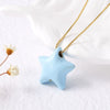 Wholesale Jewelry Copper Fivepointed Star Geometric Pendant Necklace With O Word Chain