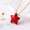 Wholesale Jewelry Copper Fivepointed Star Geometric Pendant Necklace With O Word Chain