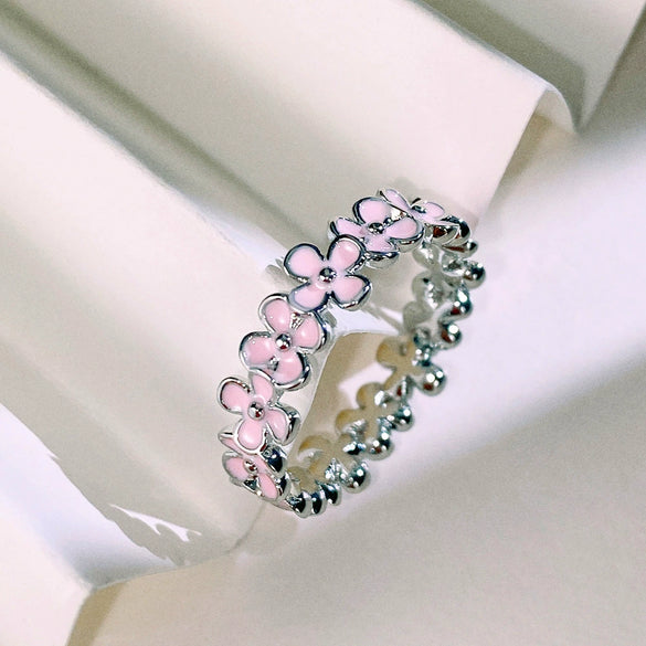 Wholesale Jewelry Copper Flower Dripping Glue Ring For Women