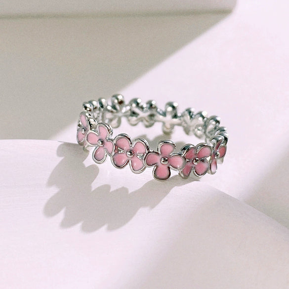 Wholesale Jewelry Copper Flower Dripping Glue Ring For Women