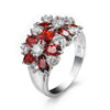 Wholesale Jewelry Copper Flower Geometric Electroplated Ring Unisex