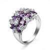 Wholesale Jewelry Copper Flower Geometric Electroplated Ring Unisex