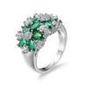 Wholesale Jewelry Copper Flower Geometric Electroplated Ring Unisex