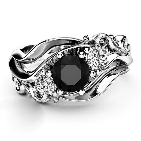 Wholesale Jewelry Copper Flower Inlaid Zircon Ring For Women