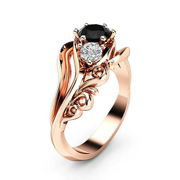 Wholesale Jewelry Copper Flower Inlaid Zircon Ring For Women