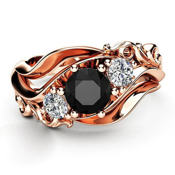 Wholesale Jewelry Copper Flower Inlaid Zircon Ring For Women