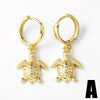 Wholesale Jewelry Copper Flower Shaped Pendant Earrings For Women With Electroplating Process