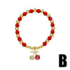 Wholesale Jewelry Copper Fruit Cherry Beaded Bracelet Electroplated