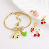 Wholesale Jewelry Copper Fruit Pattern Electroplated Pendant Bracelet