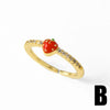 Wholesale Jewelry Copper Fruit Pattern Gold Plated Open Ring