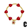 Wholesale Jewelry Copper Fruit Shaped Beaded Insect Pendant Bracelet With Electroplating