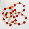 Wholesale Jewelry Copper Fruit Shaped Beaded Insect Pendant Bracelet With Electroplating