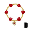 Wholesale Jewelry Copper Fruit Shaped Beaded Insect Pendant Bracelet With Electroplating