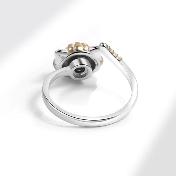 Wholesale Jewelry Copper Geometric Animal Cat Rotating Open Ring Electroplating For Women