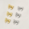 Wholesale Jewelry Copper Geometric Bow Inlaid Zircon Electroplated Pendant Accessories Material