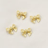 Wholesale Jewelry Copper Geometric Bow Inlaid Zircon Electroplated Pendant Accessories Material