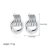 Wholesale Jewelry Copper Geometric Chic Style Electroplating Double Ring Coil Winding Earrings