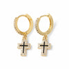 Wholesale Jewelry Copper Geometric Cross Pendant Earrings Electroplated For Women