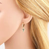Wholesale Jewelry Copper Geometric Cross Pendant Earrings Electroplated For Women