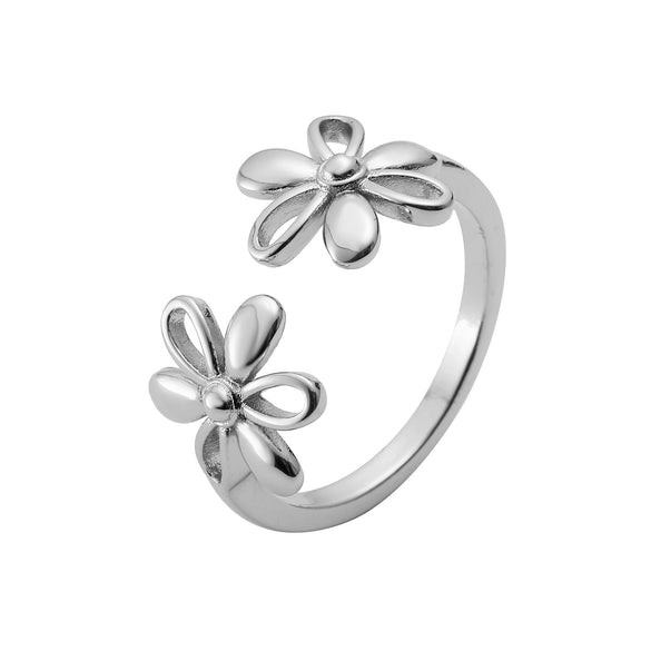 Wholesale Jewelry Copper Geometric Daisy Sunflower Cross Ring Electroplating For Ladies