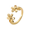 Wholesale Jewelry Copper Geometric Daisy Sunflower Cross Ring Electroplating For Ladies