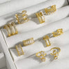 Wholesale Jewelry Copper Geometric Doublelayer Pierced Ear Bone Clip Earrings Unisex Electroplated